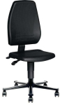 Industrial swivel chair with castors H=440-620 mm, integral foam Promat 425201