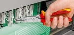 Elektrische installatietang met oog 200 mm, verchroomd, MK-handgreep Knipex 13 96 200 T