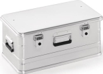 Aluminium doos met scharnierend deksel 47 l, LxBxH 582x385x262 mm zonder stapelhoeken