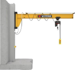 Zwenkkraan voor aan de muur max. belasting 250kg belasting 4000mm met elektrische kettingtakel en handmatige loopkat