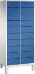Compartimentkast voor 20 laptops HxBxD 1850x810x500 mm, met voeten lichtgrijs/ gentiaanblauw