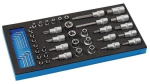 Tool module 1/3 foam 46 pcs sockets 6kt/TX Promat 871250