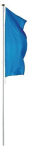 Vlaggenmast HxØ 9 m x 90 mm Hard geanodiseerd aluminium, hijsfront binnenin