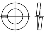 Veerring DIN 127 B 48,0 mm, gegalvaniseerd