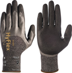Nitril handschoenen Olieafstotend Maat 9 snijbestendig grijs/zwart Ansell HyFlex 11-937