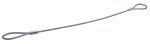 Drahtseil Seil Ø 4,0 mm, Lges=450 mm beidseitg Schlaufen verpresst L=60 mm