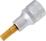 Screwdriver bit hexagon inside 1/2" SW 7 mm L=60 mm Tin coated Hazet 986-7