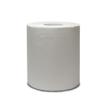 Handdoekrol wit 2-laags ca. 450 Abr. 38cm / 22cm Punt-tot-punt pregen