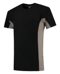 T-Shirt Brusttasche schwarz grau, BW190 Tricorp Workwear Bicolor
