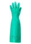 Nitrile chemical protection gloves 7 L=457 green Ansell Alpha Tec Solvex 37-185