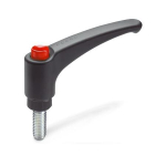 Klemhendel met ontgrendelingsknop, rood GN 603-78-M10-60-DRT Elesa 234546-C6