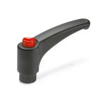 Klemhendel met ontgrendelingsknop, rood GN 603-78-M8-DRT Elesa