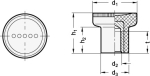 Kartelknop, geel GN 676-25-M6-GB Elesa 242211-C4