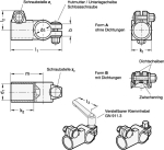 Angle clamp connector GN stainless steel