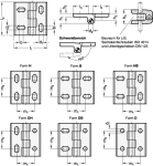 Hinge GN 235-ZD-40-45-H-SW black textured coating