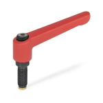 Adjustable clamping lever GN 306-45-M6-20-MS-RS Screw with MS spigot