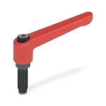 Adjustable clamping lever GN 306-45-M6-50-DZ-RS Cone with lens cap