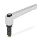 Adjustable clamping lever GN 306-63-M10-50-MS-SR Screw with MS spigot
