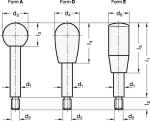 Handle bar GN 310-10-125-E-ZB galvanised, blue chromated