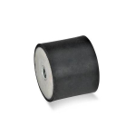 Gummipuffer mit 2 Innengewinde GN 351-75-30-M12-EE-55 55 ±5 Shore A