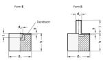 Trillingsdemper GN 352-60-40-M10-E-40 Binnendraad, 40±5 shore A
