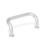 Angled bow handle GN 425.1-AL-10-180-EL Anodised aluminium