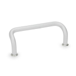Angled bow handle GN 425.1-AL-8-55-SR Silver-coated aluminium