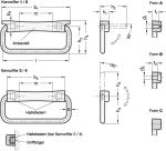 Klappgriff GN 425.9-120-NI-A-1-GS Edelstahl
