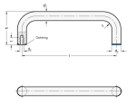 Bügelgriff GN 429-A4-12-125-MT-H HNBR, hygienic design