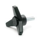 Three-star handle with screw GN 5330-45-M6-20