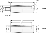 Zylindergriff drehbar GN 598.2-KU-23-M8-A Elesa 22513