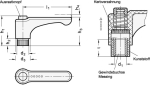 Klemmhebel verstellbar GN 600-30-M3-DSG Elesa 253061-C1