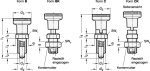 Locking bolt with lock nut GN 617.2-8-BK-NI-RT Plastic, stainless steel locking pin