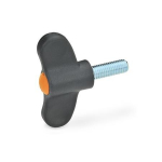 Flügelschraube GN 633-48-M8-25-DOR Abdeckkappe orange
