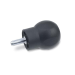 Ball handle screw GN 675-43-M6-20 black-grey, Softline