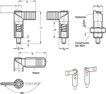 Latch bolt GN with detent