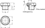 Screw plug with O-ring GN 745.2-G1/4-1 Elesa 158295
