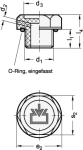 Verschlussschraube mit DIN-Symbol GN 747.2-G1/4-A-1