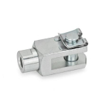 Gabelgelenk mit Bolzen & Wellensicherung GN 751.1-6-24-M6-SL