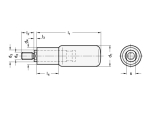 Zylindergriff drehbar GN 798.4-KT-16-M6