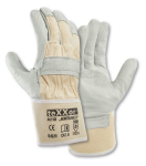 Handschuhe Rindvollleder I Gr.10, natur, Drell weiß Texxor Montblanc I 1168