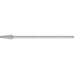Carbide burr KEL 1230/6 STEEL SL150 Ø 12 mm x L 30 mm Shank Ø 6 mm Round cone shape, horse