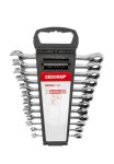 Ratchet ring spanner set, straight SW8-19 mm 12-piece Gedore RED R07105012