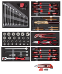 Gereedschapsset 8xCT-modules +snijder 81-delig Gedore ROOD R21010000
