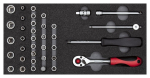 Socket spanner set 1/4 2/6 CT module 37-piece Gedore RED R22150006