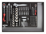 Socket spanner set 1/4+1/2 CT module 84-piece Gedore RED R22350000