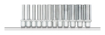 Contactdozen 1/4" 6-kt +strip 12-delig Gedore ROOD R41008012