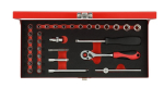 Socket spanner set 1/4 SW4-13 mm 32-piece Gedore RED R49004033