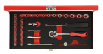 Socket spanner set 1/4 SW4-13 mm 32-piece Gedore RED R49014033