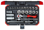 Socket spanner set 3/8" SW6-24 mm 26-piece Gedore RED R59003026